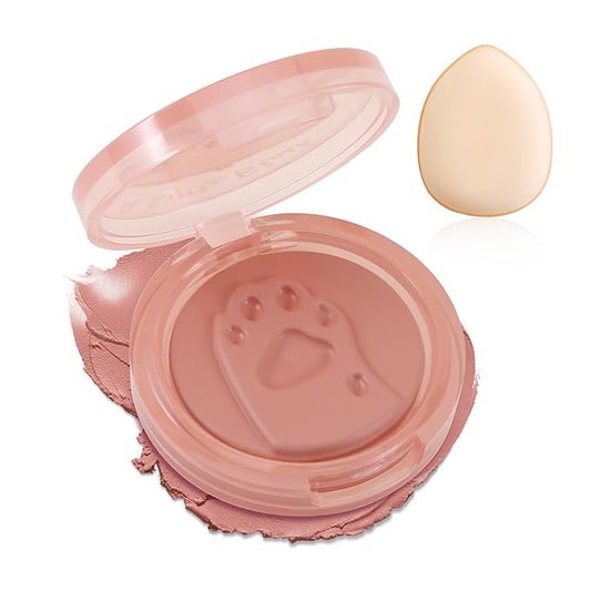 Boobeen Matte Blush Palette for Cheek, Pink Blush Cream, High Pigment Blush, Blendable Face Blusher for Confident Natural Makeup