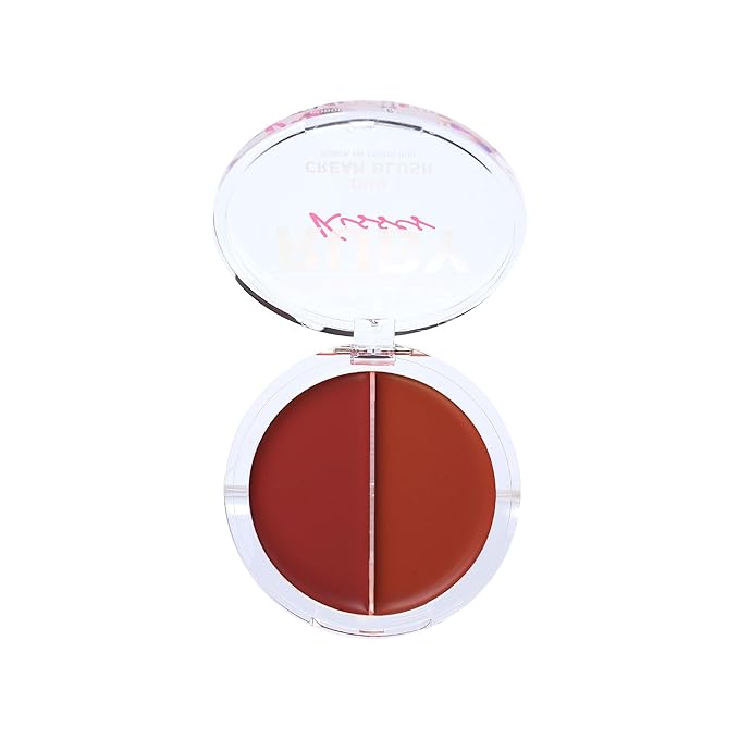 Ruby Kisses Duo Cream Blush, Smooth, Natural-Looking, Long-Lasting Face Makeup Blush for Cheeks, Lips, and Eyes, Buildable and Blendable, Infused with Green Tea, Aloe Vera Extract, and Hyaluronic Acid