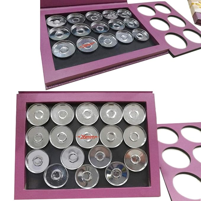 Medium-Sized Magnetic Makeup Palette with Diamond-Shaped Transparent Window