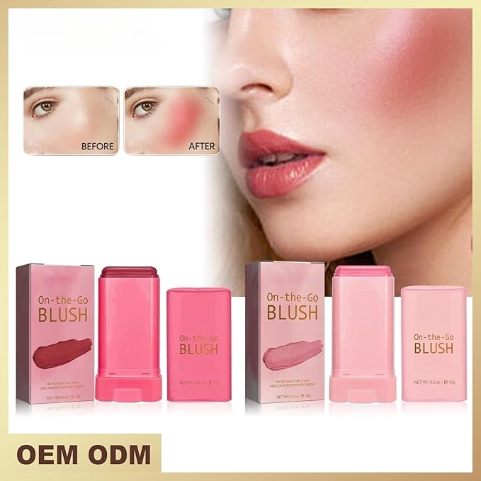Blush Rare Beauty Liquid Blush Stick Cream Blush Natural Waterproof Long Lasting Powder Blusher,On The Go Blush Brushes For Makeup Cheeks,Suitable For All Skin Types(2PC)