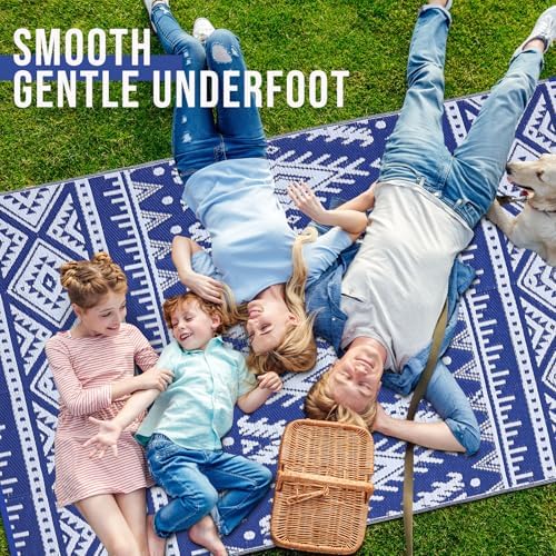 OLANLY Outdoor Rug 6x9 ft Waterproof Reversible Boho Mat - Image 5