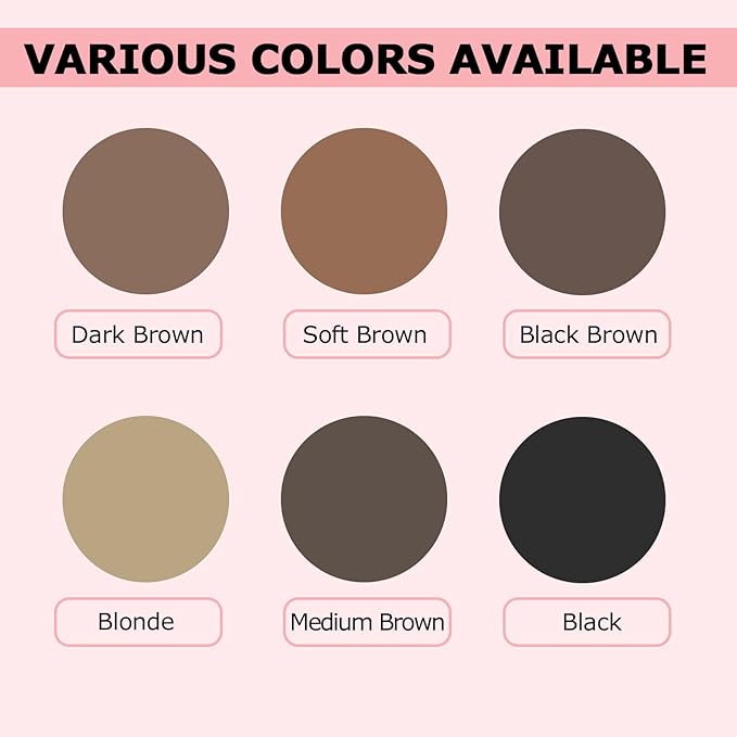 Eyebrow Color Kit with Brow Color & Eyebrow Pencil, 2-in-1 Natural Effects Eyebrow Makeup Set, Easy & Safe to Use 10ml - Soft Brown