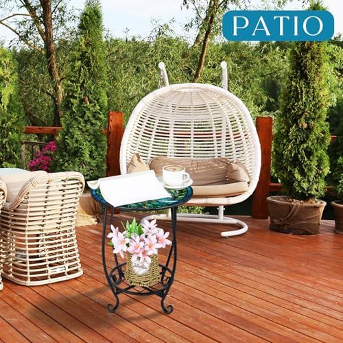 Cinnvoice Outdoor Side Table Small End Patio Porch Table - Image 4