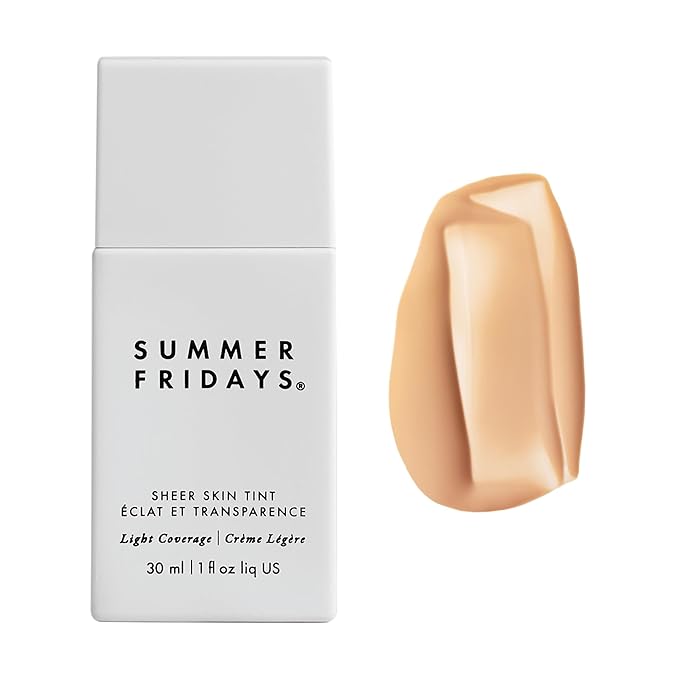 Summer Fridays Sheer Skin Tint - Skin Tint with Hyaluronic Acid - Helps Diminish Uneven Skin Tone - Sheer to Light Coverage - Shade 2 - Light with Cool Undertones (1 Fl Oz)