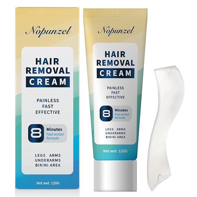 Hair Removal Cream for Women, Men - Bikini, Intimate Areas - Painless Depilatory for Body, Legs, Arms, Underarms, Private Areas - 120g