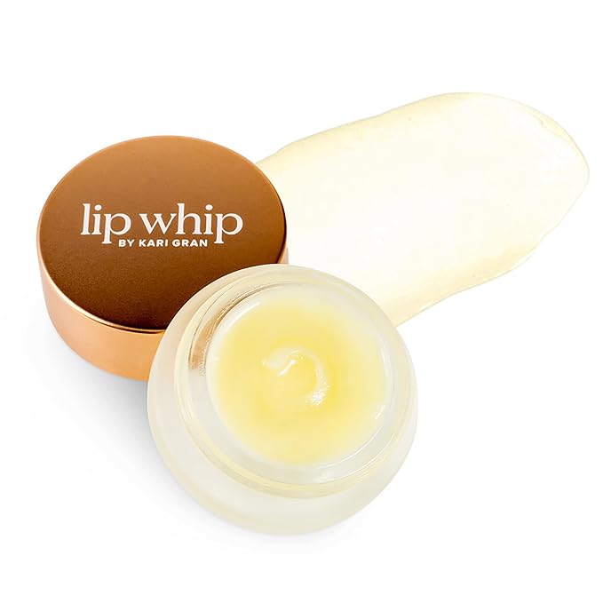 Kari Gran Lip Whip | Moisturizing Lip Balm with Organic Oils | Glossy Sheen + Peppermint | Rich Buttery Texture, Hydrates & Protects | Non-GMO, Organic Ingredients, Made in USA (Naked Peppermint)