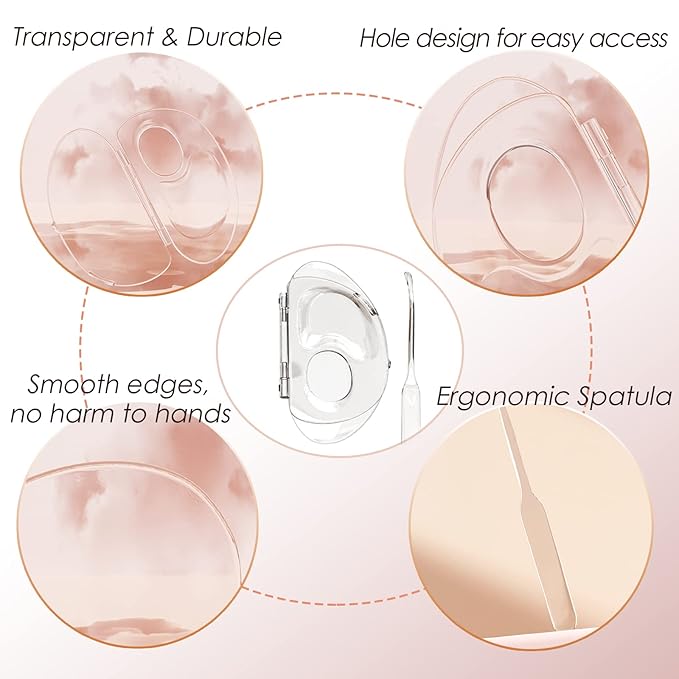 Makeup Mixing Palette, Acrylic Palette and Spatula, Upgraded Foundation Palette, Foundation Mixing Tray for Makeup Artist and Beginner