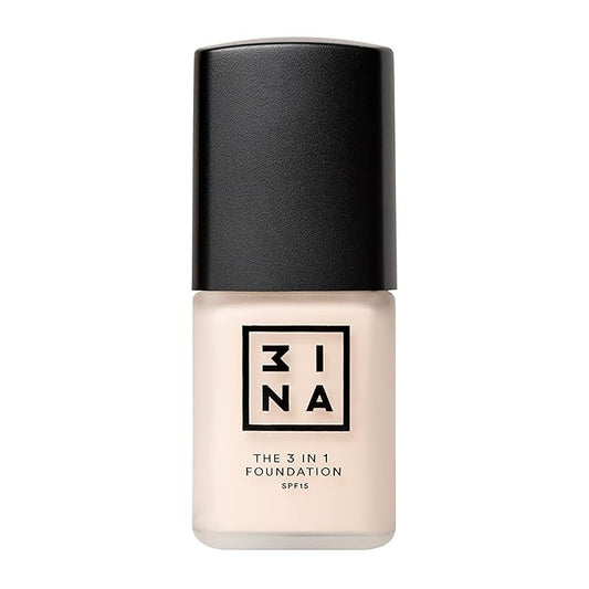 3INA The 3-In-1 Foundation 210 - Vegan Formula - Combination Of Primer, Concealer And Foundation - Medium Coverage - Natural Finish - Perfect For Covering Lines And Blemishes - Long Lasting - 1.01 Oz