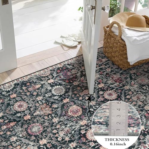 Lahome Moroccan Washable Rugs for Living Room, 4x6 Rug for Bedroom Non-Slip - Image 3