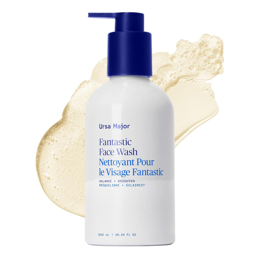 Ursa Major Fantastic Face Wash | Natural, Vegan & Cruelty Free | Daily Foaming Facial Cleanser for Men & Women | 10.24 oz
