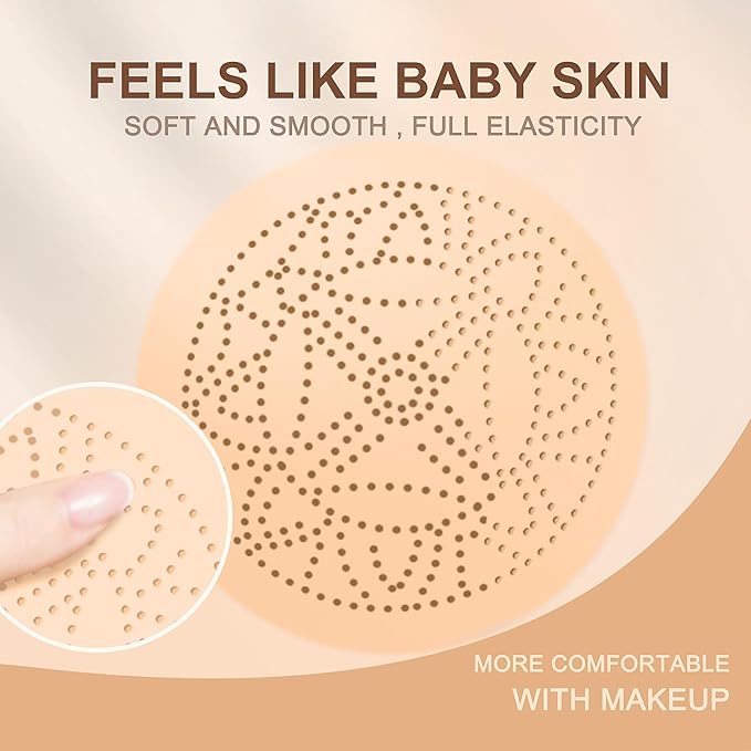 Mushroom Head Air Cushion CC Cream - BB Cream Face Makeup Foundation for Mature Skin Moisturizing Concealer Brighten Long-Lasting, Even Skin Tone for All Skin Types (Deep)