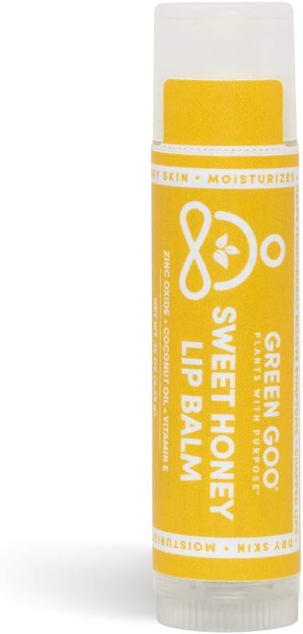 Green Goo All-Natural Lip Balm, Sweet Honey, 0.15-Ounce Stick