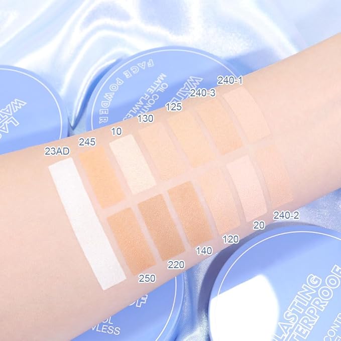 Oil Control Matte Perfection Face Pressed Powder, Matte Smooth Flawless Setting Powder Makeup, Polvo Compacto De Maquillaje, Waterproof Long Lasting, Cruelty Free, 0.35Oz(220 Sand, 1)