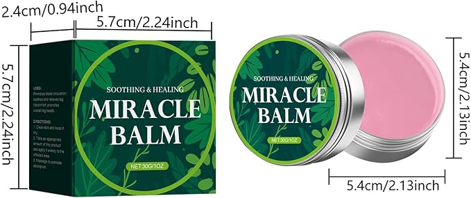 Miracle Balm, Soothing Balm for Joints, Back, Legs & Feet, Non-Greasy (3PCS)