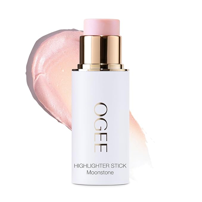 Ogee Sculpted Face Stick (MOONSTONE - ULTRAVIOLET SHEEN) Certified Organic Highlighter Makeup - Multi-Use Glow Highlighter Stick