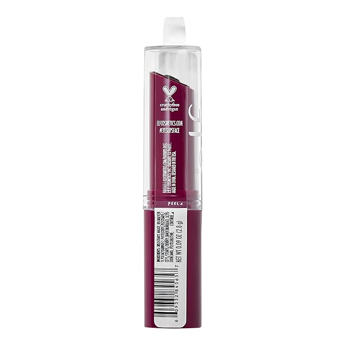 e.l.f. Hydrating Core Lip Shine, Conditioning & Nourishing Lip Balm, Sheer Color Tinted Lip Moisturizer, Ecstatic, 0.09 Oz