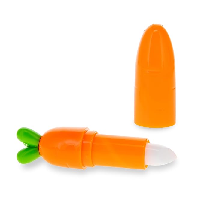 Mad Beauty Veggie Friends Carrot Lip Balm | Aloe Vera Scent | Cute and Moisturizing Lip Care | Cruelty-Free | Gift for Beauty Lovers