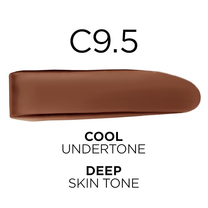 L'Oreal Paris True Match Super-Blendable Foundation, Medium Coverage Liquid Foundation Makeup, C9.5, Deep, 1 Fl Oz