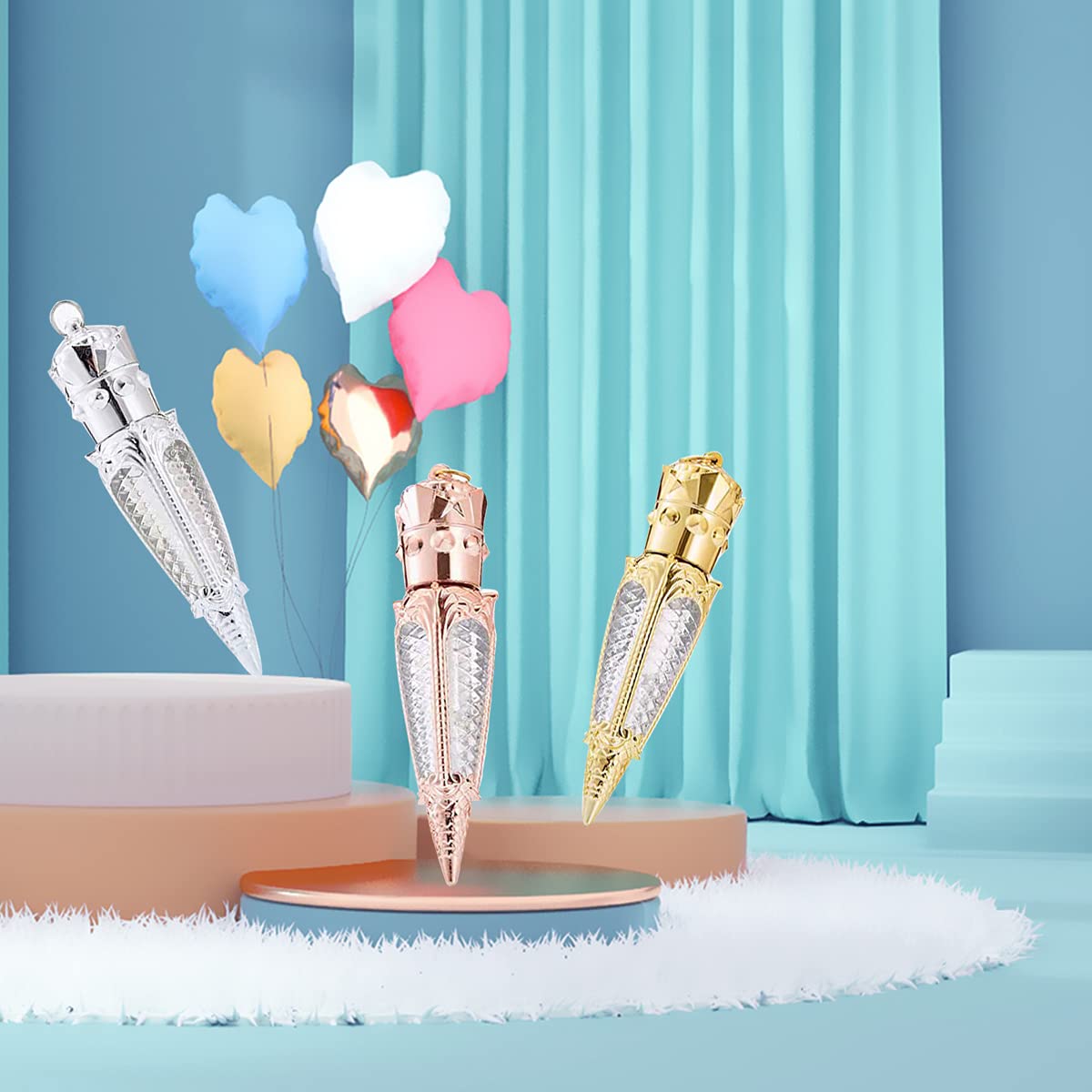 6 Pcs 5ml Lip Gloss Tubes Rabbit Shaped Refillable Empty Lip Balm Containers Lip Gloss Tube Bottles for Women Girl DIY Cosmetics