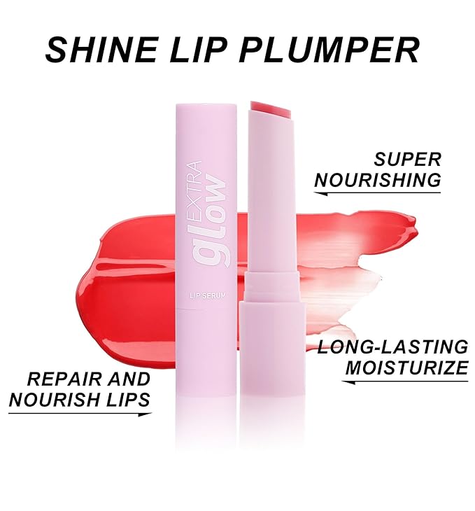 MAEPEOR Nourishing Lip Balm 8 Colors Smooth Moisturizing Lip Glow Gloss Non-Sticky and Long-lasting Hydrating Jelly Lip Balm for Women and Girls (Color 03)