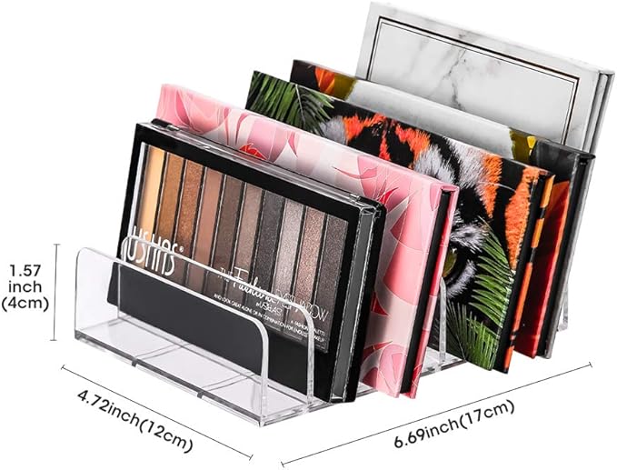 Eyeshadow Makeup Palette Cosmetic Organizer - Waterproof Eyeshadow Organizer for Eye Makeup Palette,Bathroom Countertop,7 Sections (1PCS-Large)