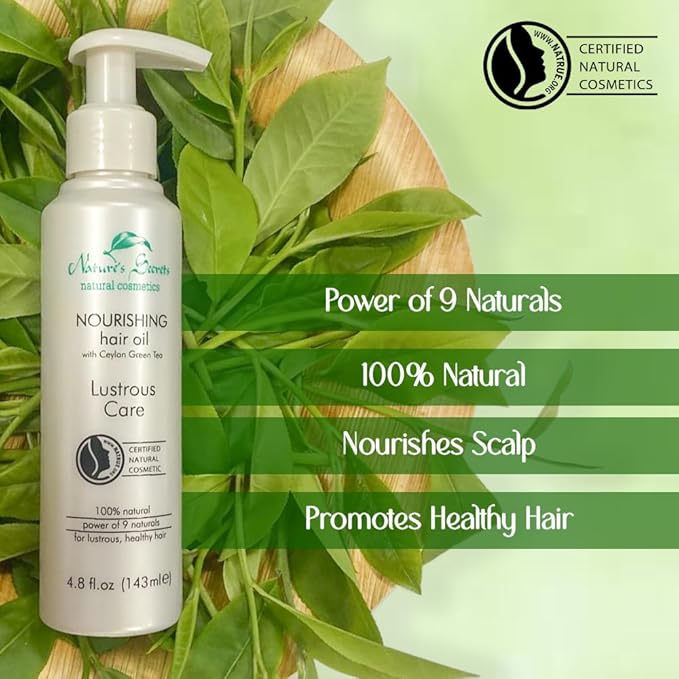 Nature's Secrets Nourishing Hair Oil. Scalp & Hair Strengthening Oil. Certified 100% Natural. With Green Tea Caffeine, Indian Gooseberry (Amla) and Organic Virgin Coconut Oil.