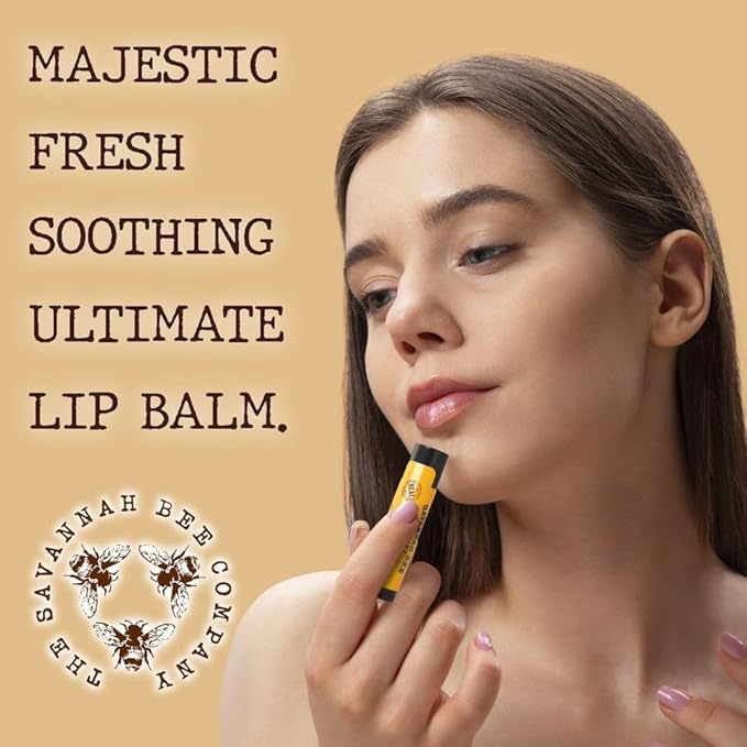 Savannah Bee Company Lip Balm - Lip Moisturizer for Chapped Lips - Hydrating Lip Balm with Pure Honey