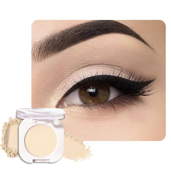 Nude Beige Single Matte Eyeshadow Makeup, Neutral Powde Eye Shadow for Women, Smoky Beige Matte Singles Eyeshadow Palette Pigmented Waterproof,sombras para ojos,Girls Monochrome Eyeshadows Gift