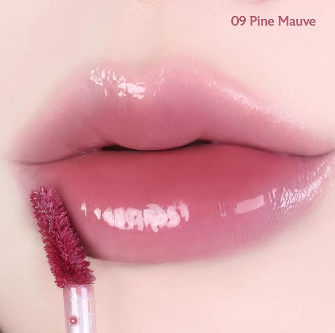MILKTOUCH Jelly Fit Lip Tint (09 Pine Mauve) with Cooling Plumping Effect and Water-Based Non-Sticky Texture | Long Lasting Korean Beauty Lipstain Tinted Gloss Oil Brown K Makeup