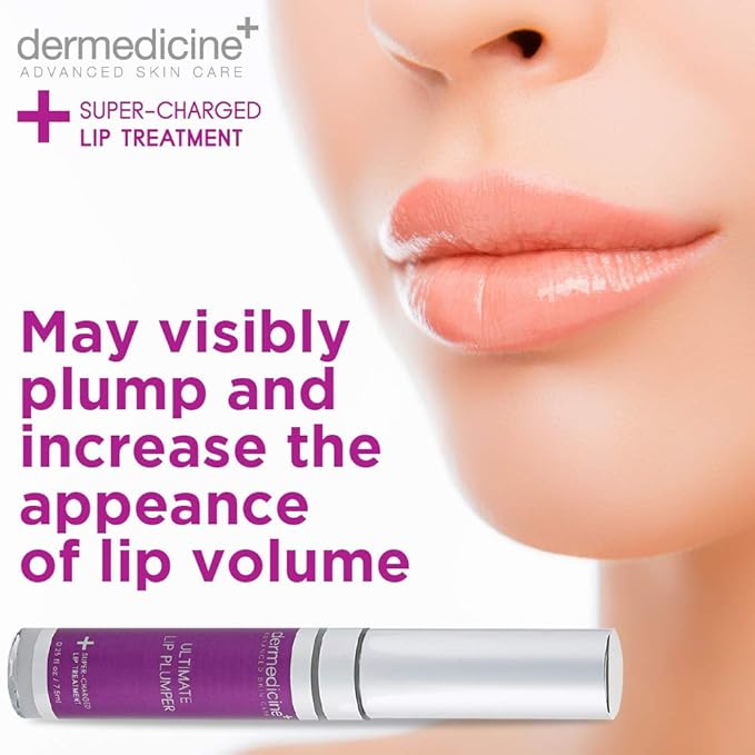 Ultimate Lip Plumper Super-Charged Lip Treatment w/Peptides, Vitamin E & Hyaluronic Spheres | May Enhances and Boost Lips for a Plumper Appearance 0.25 fl oz / 7.5ml
