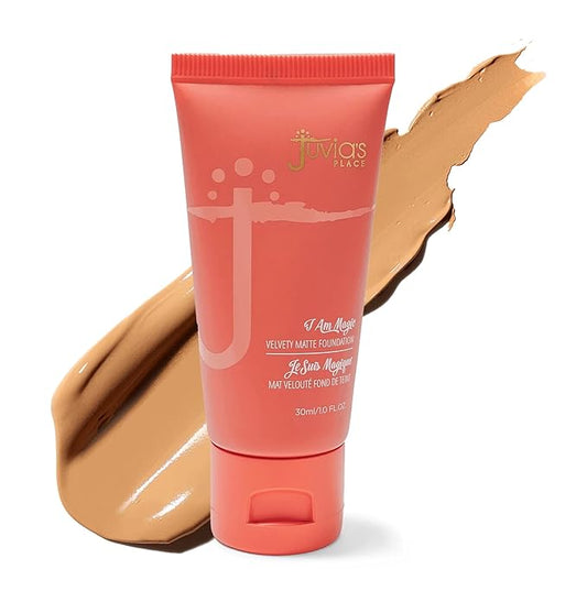 Juvia's Place I Am Magic Velvety Matte Liquid Foundation 450 - Casablanca - Tan w/Golden, Warm Undertone, Makeup Foundation Full Coverage, Lightweight, Long Wear, Velvety Matte Finish