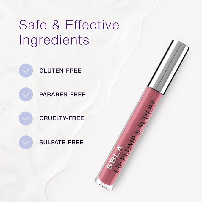 SBLA Beauty - Double The Plump - Lip Plump & Sculpt 11 Fl Oz / 325ml - Lip Plumper - Fuller & Firmer Lips, With Hyaluronic Acids & Peptides - Instantly Plumps, Enhances Hydrates, Reduces Fine Lines