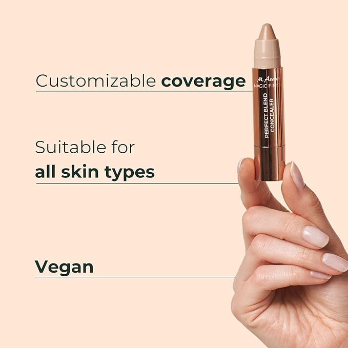 M. Asam MAGIC FINISH Perfect Blend Concealer Nude (0.1 Oz) - concealer perfects & conceals blemishes & imperfections, make-up with adjustable coverage & instant blur effect, vegan