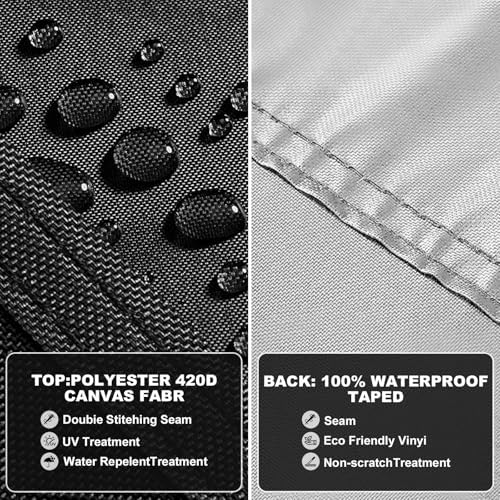 Patio 70" Round Table Chair Cover Waterproof 420D Heavy Duty Windproof Outdoor - Image 6