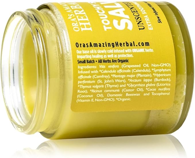 Ora's Amazing Herbal, Eczema Treatment, Touchy Skin Salve, Ultra Healing Body Butter, Organic Calendula for Skin, Herbal Salves, Unscented Skin Care