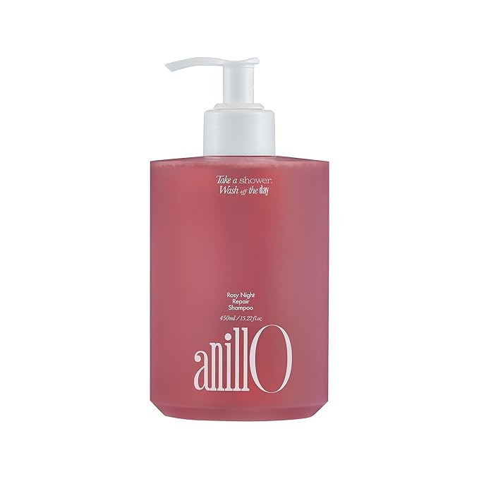 Rosy Night Repair Shampoo – Anti-Dandruff & Damage Repair with Damask Rose Water & Ceramide – Color Safe, Silicone & Sulfate Free (15.22 fl. Oz)