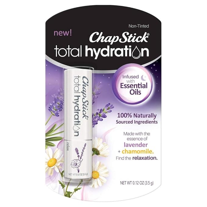 Chapstick Total Hydration Essential Oils Lip Balm - Relax - 0.12oz (Pack of 4)