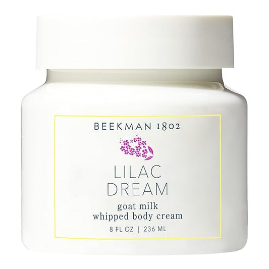 Beekman 1802 Lilac Dream Whipped Body Cream - 8 oz - Moisturizes, Soothes & Softens - With Coconut Oil and Mango Seed Butter - No Irritation - Good for Sensitive Skin