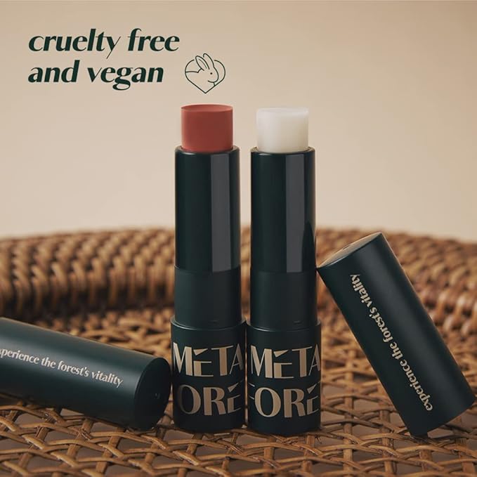 METAFORET Vegan Tinted Lip Balm 0.12oz 3.5g Experience Softer, More Radiant Lips with Lip Tint Butter Balm - Moisturizing, Tinted, and Perfect for Lip Care and Lip Glow (#03 Glory Red)