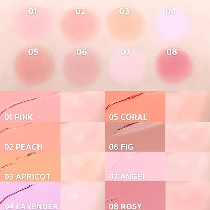 BBIA Ready To Wear Downy Cheek Cream Blush 8 Color - Creamy Blendable & Buildable Blush Dewy Texture & Matte Finish High Pigment Longlasting Lightweight Natural Face Makeup, 0.12oz (02 DOWNY PEACH)