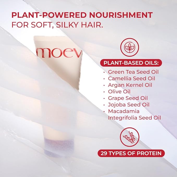 MOEV ANNURCATIN Hair Treatment Mask, Korean Wash-Off Hair Care Mask Apple Deep Damage Conditioner Sulfate-Free with Thickening Moisturizing for Damaged Thin Dry Hair, 6.76 fl.oz. (Apple & Vanilla)