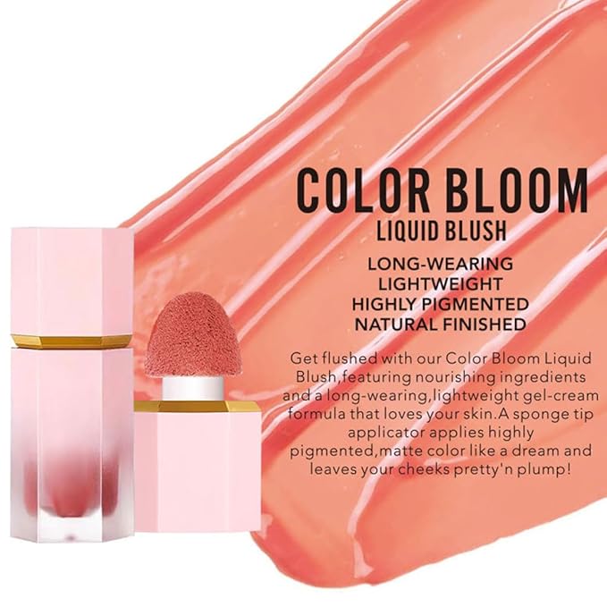 Liquid Blush Makeup, Cream Blush for Cheeks, Waterproof Long Lasting Blush Face Makeup Blush Beauty Wand for Cheeks & Lip Tint Natural Cream Blusher Makeup for All Skin Tones(#03 Spring Break)
