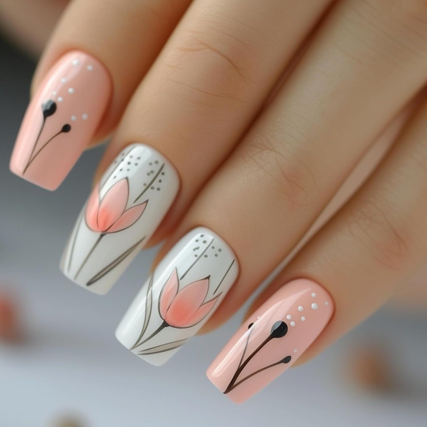 20Pcs Nail Art Brushes Tool Set, Nail Art Double-End Tools, Nail Liner Brushes, Silicone Pen Dotting Pen Tools Nail Art Kit for Home Nail Art DIY Salon Use-Black