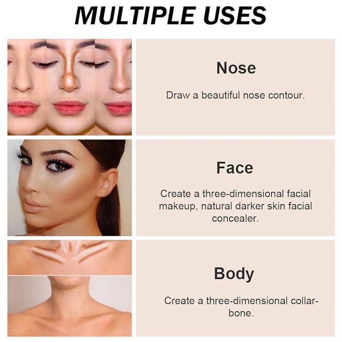 Pot Concealer with Makeup Brush Set,Tattoo Color Correcting Concealer,Full Face Color Correcting Conceal Foundation,Under Eye Concealer Brightener Dark Eye Ring corrector de ojeras (07-DEEP)