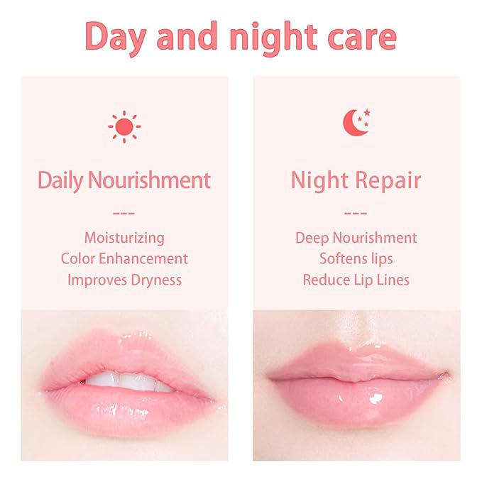 2 PCS Bee Lip Balm Honey Pot, Honey & Apple Lime Sleeping Lip Mask Overnight, Hydrating Prevention Dry and Cracked Lip Scrub, Reduces Lip Lines, Brightening Lip Color