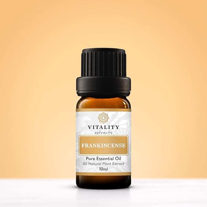Vitality Extracts Frankincense Essential Oil - 10ml, Boswellia Serrata, Aromatherapy, Skin Care, Natural Calm, Rest & Relaxation, Yoga, Comfort
