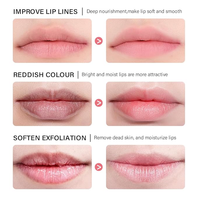 Lip Sleeping Mask, Lip Mask With Vitamin C, Antioxidants, Lip Mask Overnight,Improves Dryness, Nourishes And Hydrates, Brighten Lip Colour, Reduce Lip Lines 0.7 Oz.(02#berry)