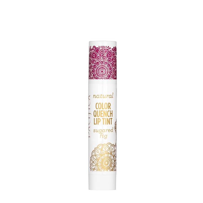 Pacifica Beauty Color Quench Tinted Lip Balm, Sugared Fig, Makeup, Sheer Lip Color, Coconut Oil, Cocoa Butter, Vitamin E, Moisturizing, Hydrating, Lip Tint, Lip Care, Vegan, 0.15 oz (1 Count)