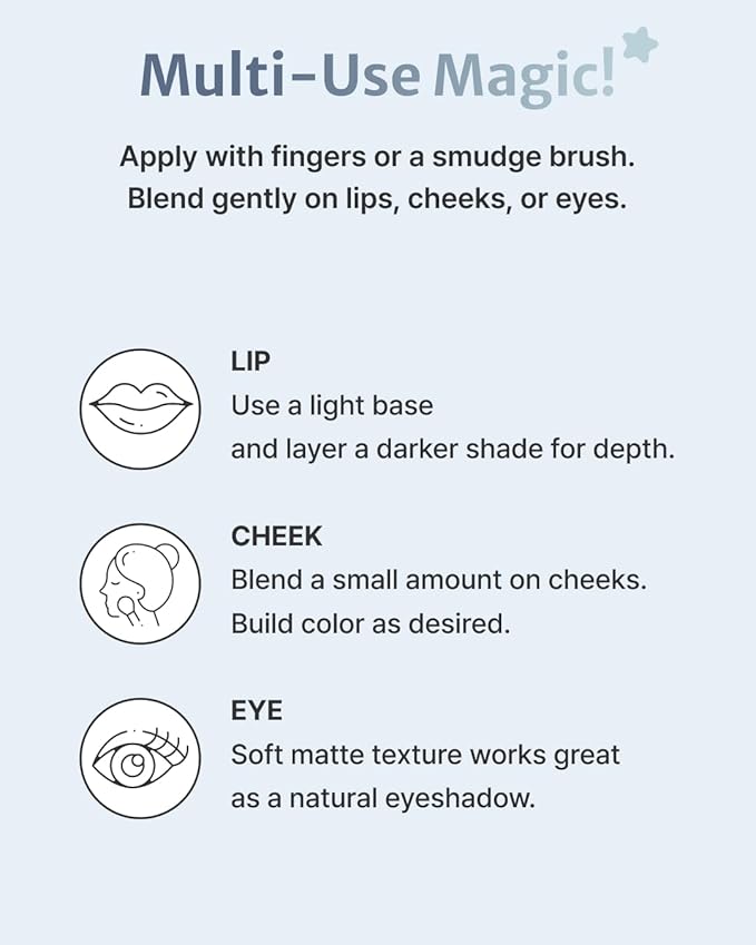 DEARMAY Pure Falling Mood Lip Pot No. 06 Cutest Pairs 0.23 Oz. Vegan Lip Stain Lip & Cheek Multi-Use Tint With Hydrating Formula for Smooth Soft Blend Without Dryness or Fine Lines, Korean Makeup