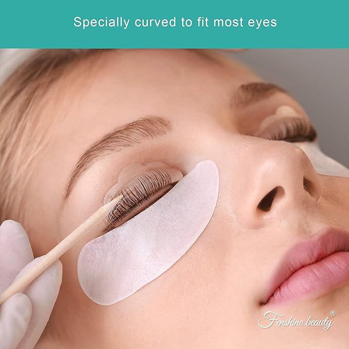 Fenshine 200 Pairs Eyelash Extension Eye Pads Lint Free Hydrogel Eye Patches Professional Under Eye Gel Pads for Lash Extensions Supplies